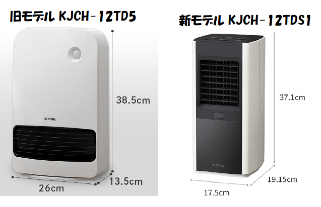 KJCH-12TDS1とKJCH-12TD5の違いを比較！ 電気代は？アイリスオーヤマ小型ファンヒーター